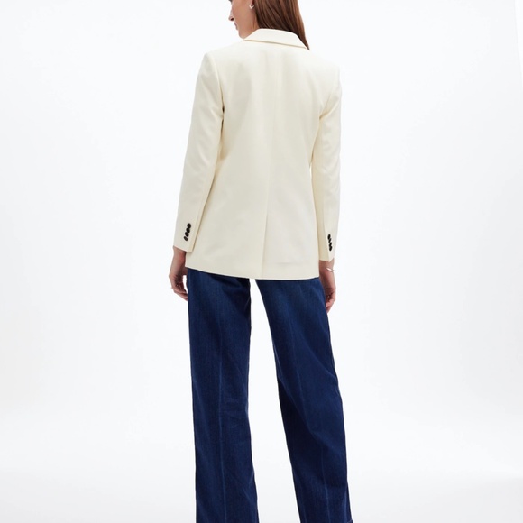 New MADEWELL Size 14 Tuxedo Blazer in Winter White $238 NT118 - Picture 3 of 7